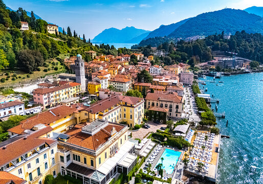 View of Bellagio on the shore of Lake Como, Italy