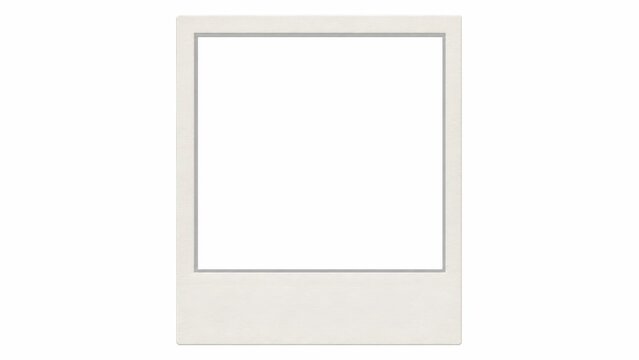 Empty square frame with white border on plain background