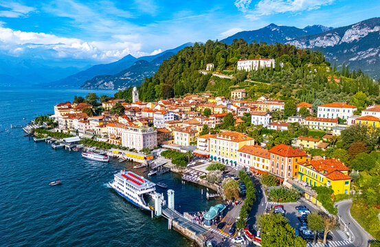 View of Bellagio on the shore of Lake Como, Italy