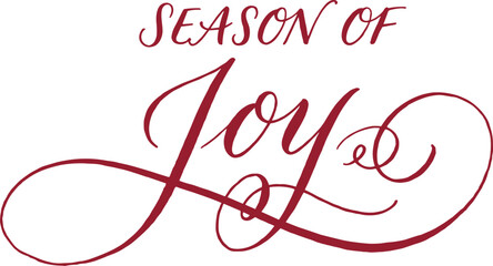 Elegant 'Season of Joy' calligraphy for festive holiday greetings © JAMIARA