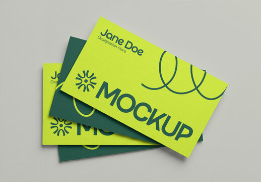 Stacked Business Card Mockup