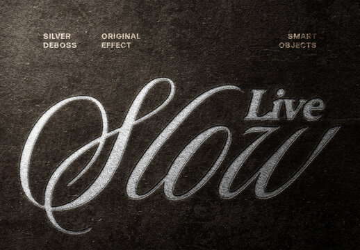 Silver Deboss Effect For Poster And Social Media Design