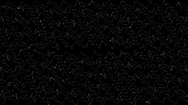 Abstract Wavy Line Glitch Noise Motion Animation Loop for Retro Video Overlay Background
