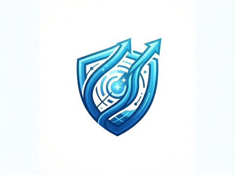 Shield with growth arrow and target