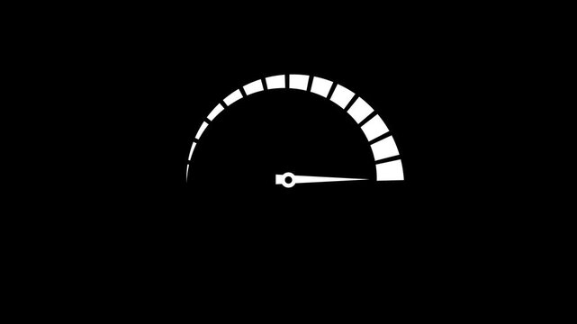 Speedometer Gauge Animation, Vehicle Speed Indicator and Dashboard Display, 4K