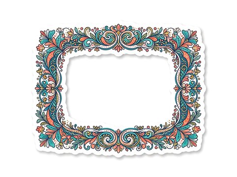 Ornate floral decorative border with swirling vine elements