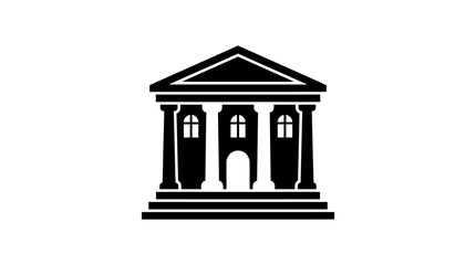 Obraz premium Bank Building Icon
