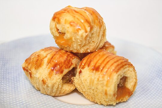 Nastar cookies filled with pineapple jam