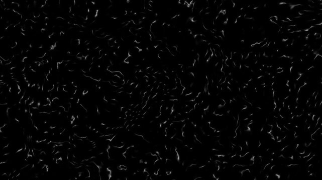 Abstract liquid caustic texture waving smoothly on black background seamless loop animation