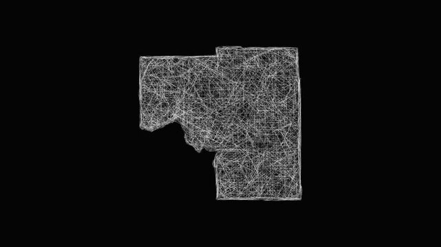 Sketch Itasca outline map animation - smooth progressive reveal