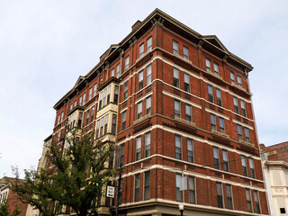 Historic Red Brick Office Building Corner View Cincinnati © Izanbar photos