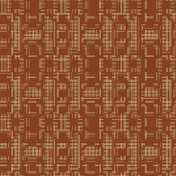 Seamless brown geometric line pattern.
