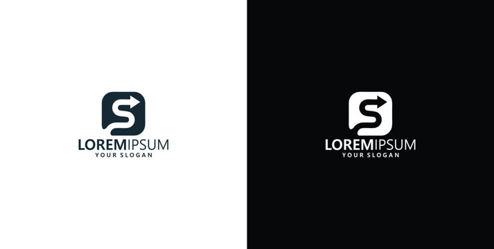 Modern S Letter Logo Design Concept with Arrow for Business and Corporate Brand Identity
