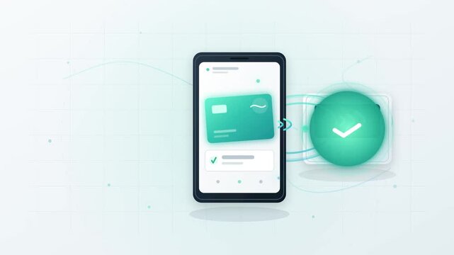 Smartphone processing contactless mobile payment with terminal