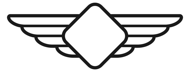 Obraz premium Army force insignia. Honor badge linear template