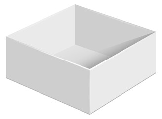 Obraz premium Square container mockup. Realistic blank paper box