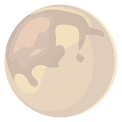 Planet icon. Cartoon pluto. Space game body © MicroOne