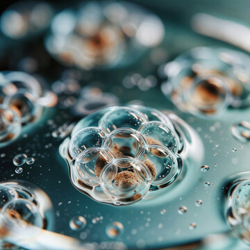 Abstract Microscopic View of Cell Division