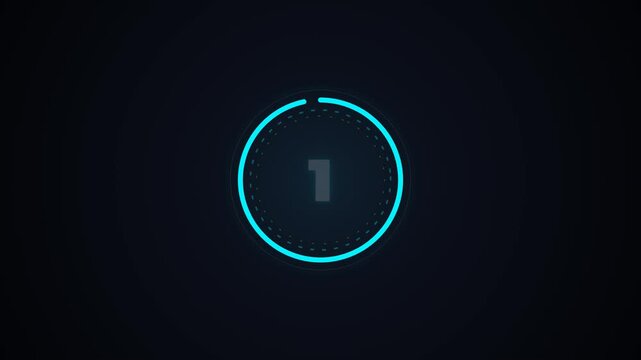 High-end cinematic 5 to 1 countdown animation transitioning into an explosive Happy New Year 2027 golden reveal. Features glowing HUD rings, dynamic typography, and geometric particle bursts in a seam