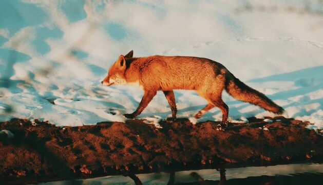 red fox in the forest