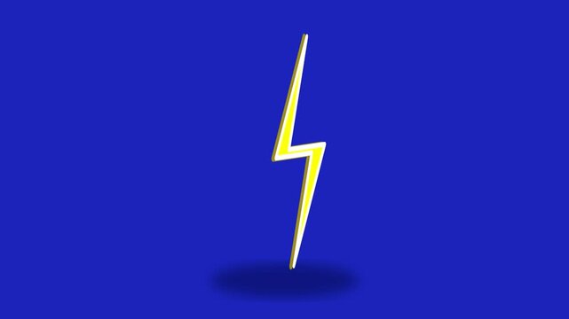 Animated lightning bolt icon loop on changing background colors