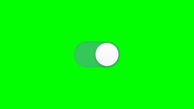 Digital Toggle Switch Animation on Green Screen