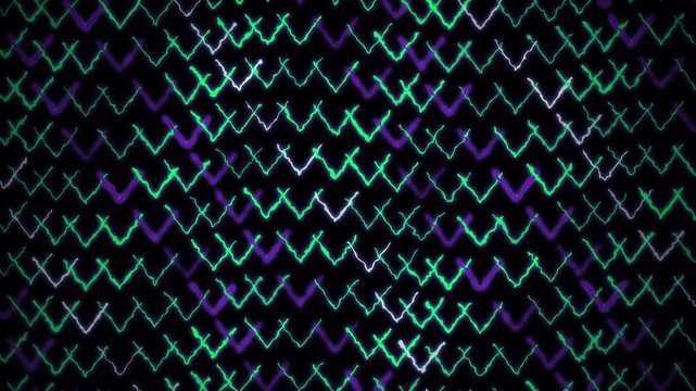 Abstract glowing chevron pattern motion background video