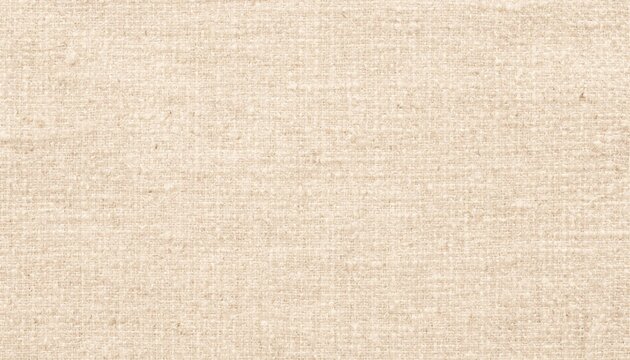 Coarse unbleached ivory linen fabric texture, natural eco friendly background for organic design and creative craft project
