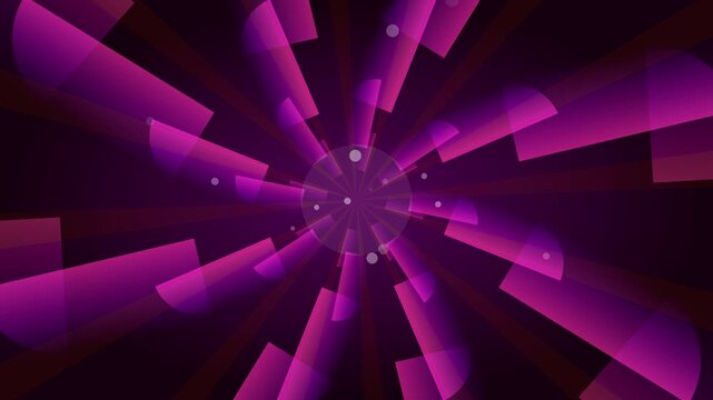 Abstract purple geometric rotating background loop