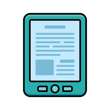 Modern electronic book reader displaying digital content on screen