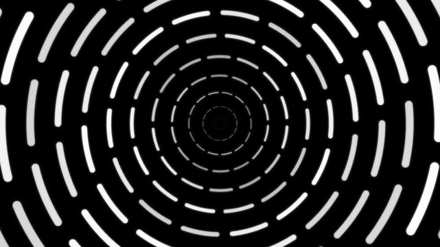 Abstract spinning concentric circles motion background