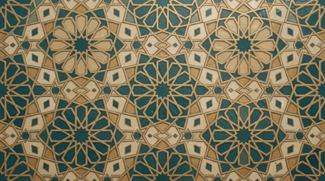 Moroccan Tessellations, Intricate Geometric Pattern Design, Seamless Background Texture