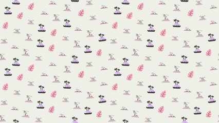 Stylized Tropical Islands Pattern © cici