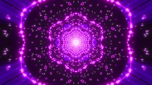 Purple Heart Reactor Kaleidoscopic Particle Tunnel 4K Loop
