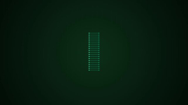 Minimalist dark tombstone illustration with skull and green eyes