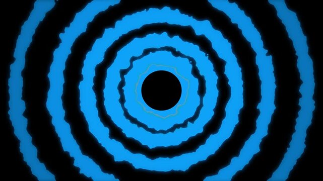 Abstract blue concentric circles animation motion graphic
