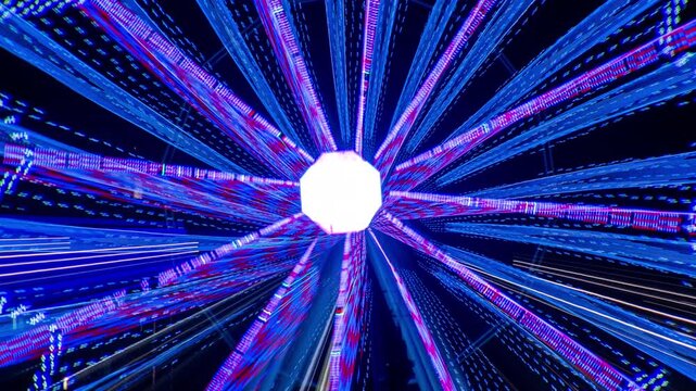 a funfair wheel at night illuminated
