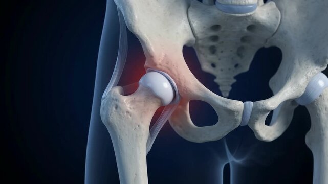 Medical 3D Visualization of Human Hip Joint Anatomy