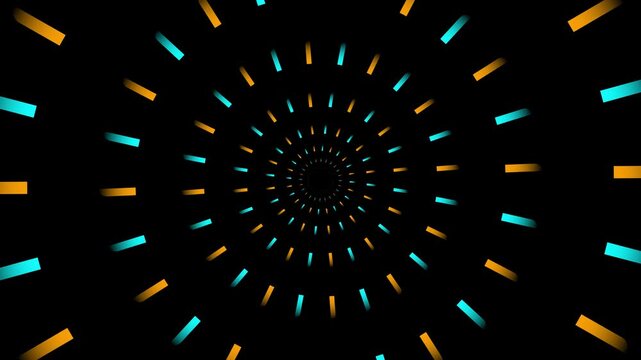 Abstract Rotating Tunnel Animation Stock Footage