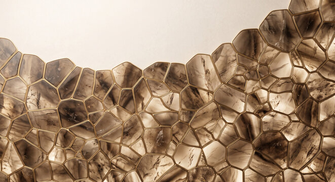 Generative Delaunay Triangulation Smoky Amber Background