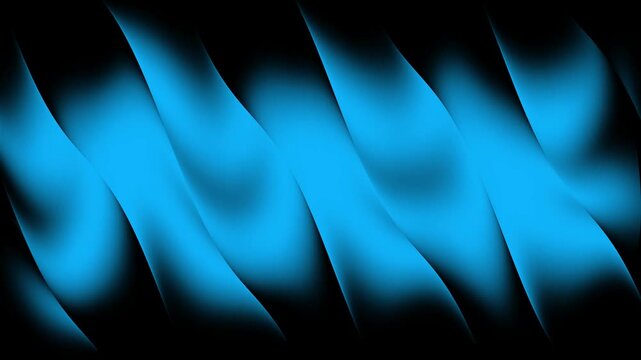 Cyan jagged lines flow across a black background in a dynamic pattern