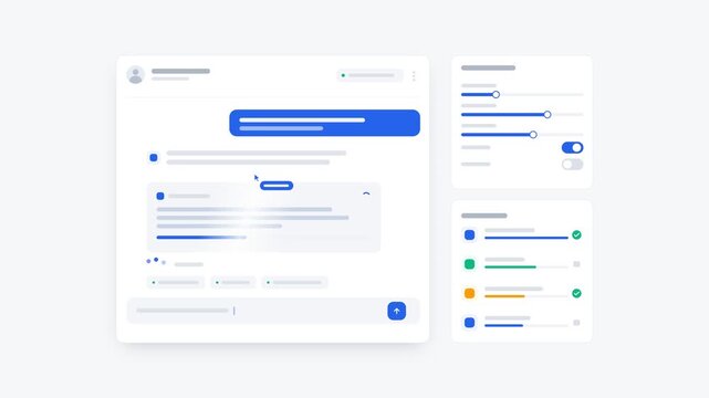 Animated Task Dashboard Interface With Toggles