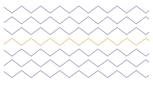 Seamless Zigzag Line Pattern With Orange Accent