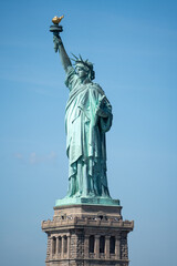 Statue of Liberty with blue sky background, New York City, USA © JeanChristophe