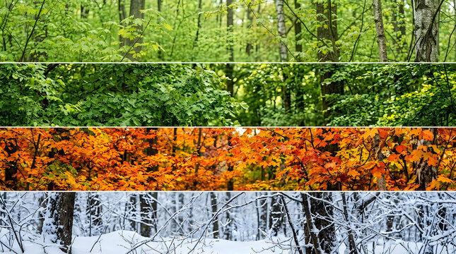 A stunning landscape transitioning from autumn's hues to winter's icy embrace