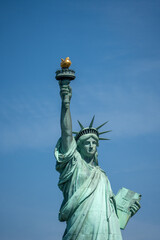 Statue of Liberty with blue sky background, New York City, USA © JeanChristophe