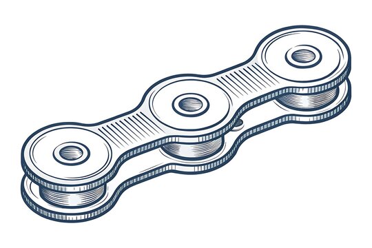 Isometric chain sprocket with three connected gears