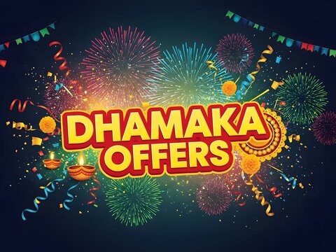 Dhamaka offers colorful fireworks celebration text