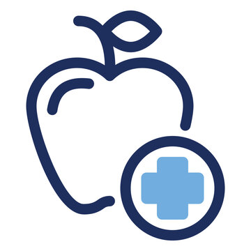 Healthy Apple Fruit Medical Nutrition Duo Tone Icon