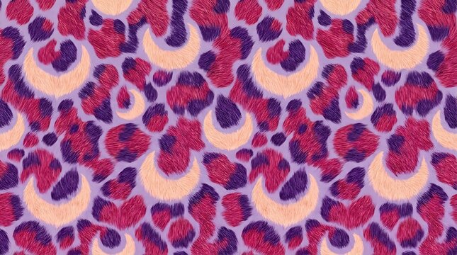 seamless repeating sun bear Helarctos malayanus pattern with magenta, raspberry pin color